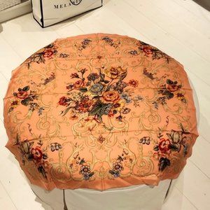 Ralph Lauren Silk Floral Scarf 35" x 35"